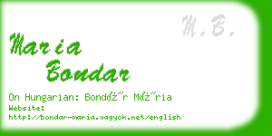 maria bondar business card